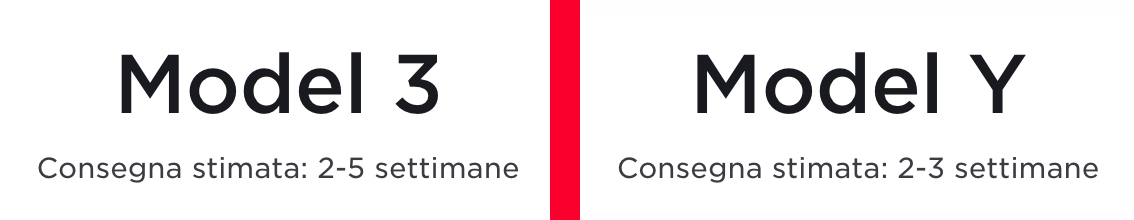 Model 3 vs Model Y tempi consegne