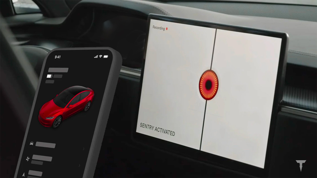 app tesla notifiche modalità sentinella in diretta