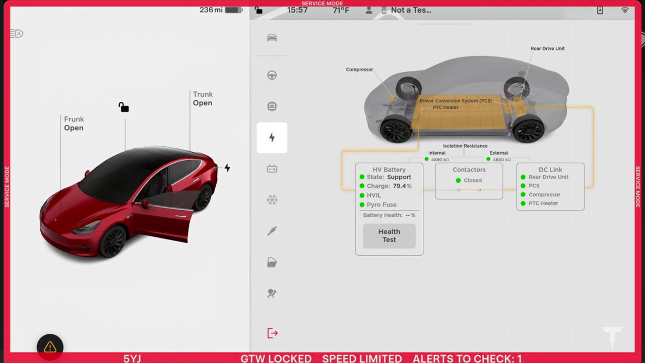 battery test tesla