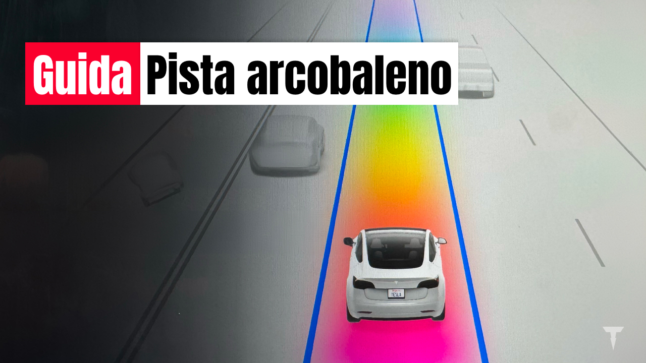 guida pista arcobaleno tesla