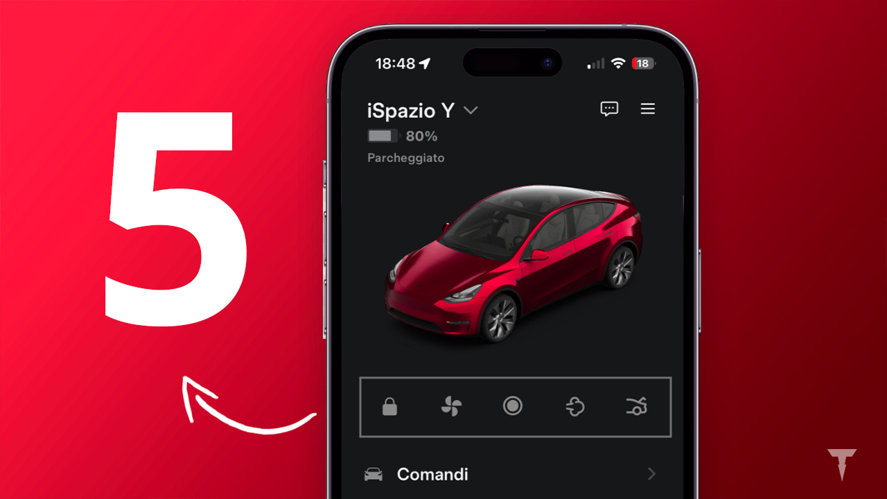 trucco app tesla 5 pulsanti